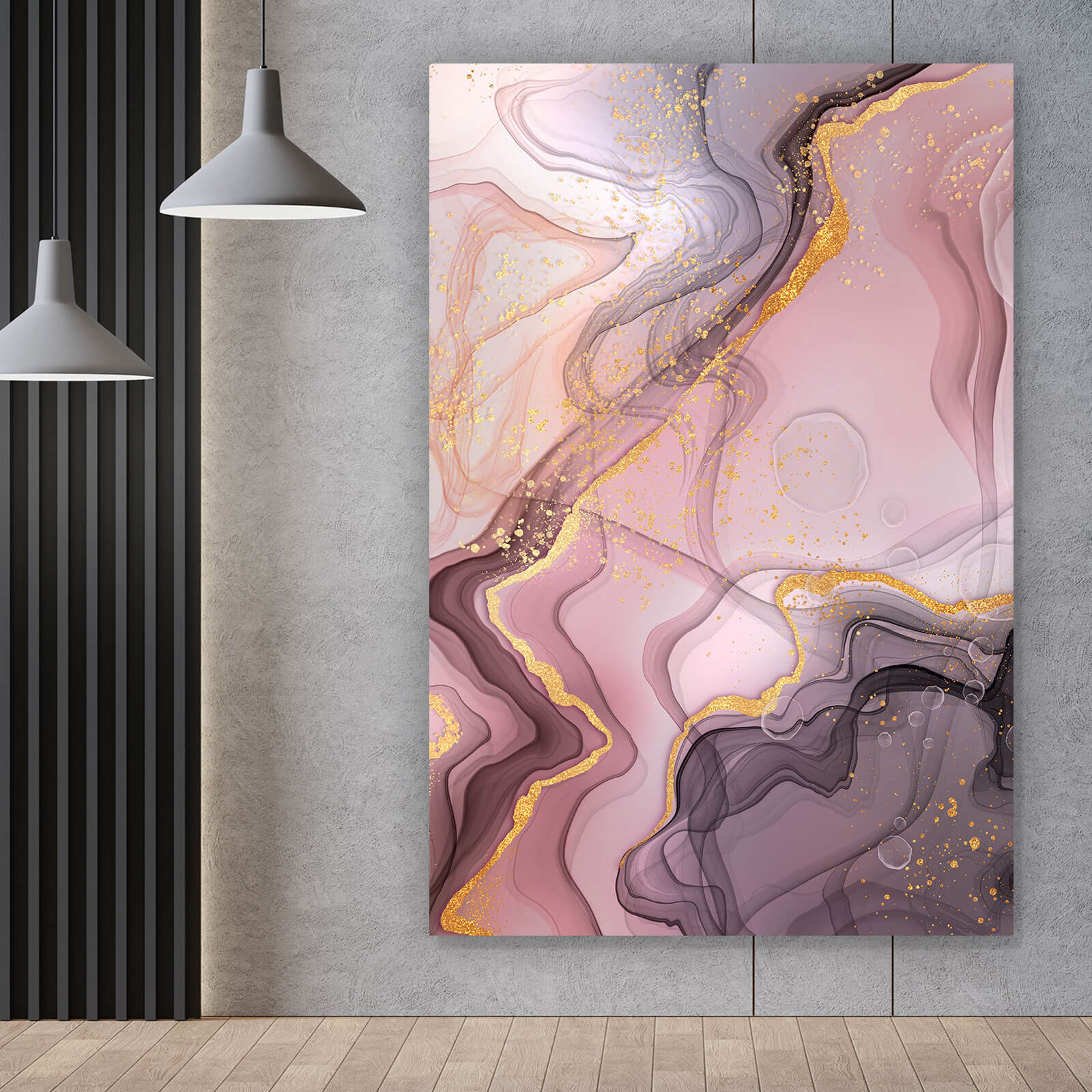 Leinwandbild Fluid Art Rose Hochformat