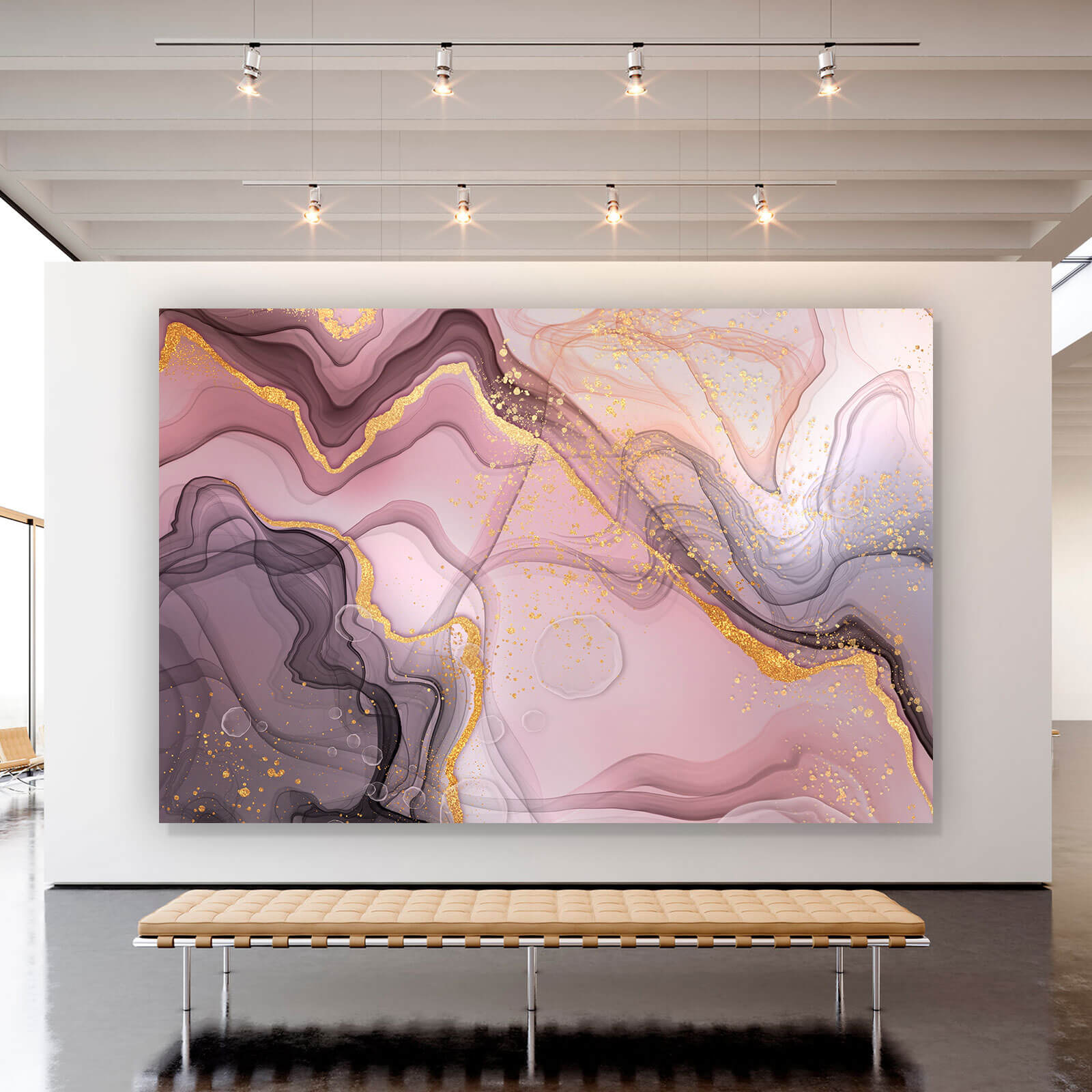 Fluid Art Wandbilder – Farbe: Rosa– Wandguru