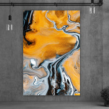 Lade das Bild in den Galerie-Viewer, Aluminiumbild gebürstet Fluid Art Sandsturm Hochformat
