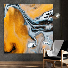 Lade das Bild in den Galerie-Viewer, Leinwandbild Fluid Art Sandsturm Quadrat
