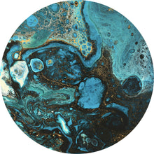 Lade das Bild in den Galerie-Viewer, Aluminiumbild Fluid Art Smaragd Kreis
