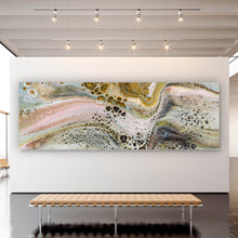 Lade das Bild in den Galerie-Viewer, Aluminiumbild Fluid Art Soft Pastell Panorama
