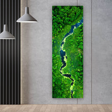 Lade das Bild in den Galerie-Viewer, Poster Fluss mit blühenden Algen Panorama Hoch
