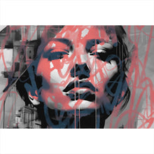 Lade das Bild in den Galerie-Viewer, Spannrahmenbild Frau Graffiti Modern Art Querformat
