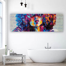 Lade das Bild in den Galerie-Viewer, Spannrahmenbild Frau mit Locken Abstrakt Panorama

