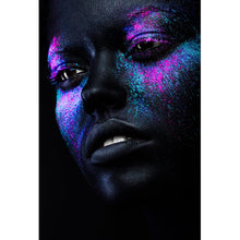 Lade das Bild in den Galerie-Viewer, Aluminiumbild Frauenportrait Neon No.1 Hochformat
