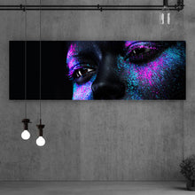 Lade das Bild in den Galerie-Viewer, Aluminiumbild Frauenportrait Neon No.1 Panorama
