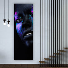 Lade das Bild in den Galerie-Viewer, Aluminiumbild Frauenportrait Neon No.1 Panorama Hoch
