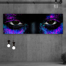 Lade das Bild in den Galerie-Viewer, Aluminiumbild Frauenportrait Neon No.2 Panorama
