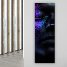 Lade das Bild in den Galerie-Viewer, Aluminiumbild Frauenportrait Neon No.3 Panorama Hoch
