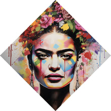 Lade das Bild in den Galerie-Viewer, Leinwandbild Frida Abstrakt Raute
