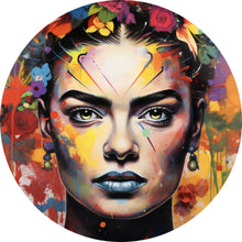Lade das Bild in den Galerie-Viewer, Aluminiumbild gebürstet Frida Abstrakt No.1 Kreis
