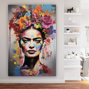 Leinwandbild Frida Abstrakt Hochformat