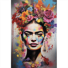 Lade das Bild in den Galerie-Viewer, Aluminiumbild gebürstet Frida Abstrakt Hochformat
