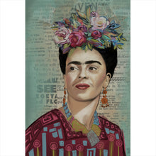 Lade das Bild in den Galerie-Viewer, Acrylglasbild Frida Vintage Portrait Hochformat
