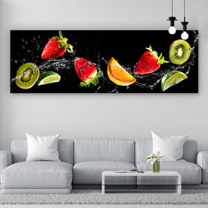 Spannrahmenbild Frische Früchte Panorama