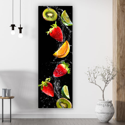 Acrylglasbild Frische Früchte Panorama Hoch
