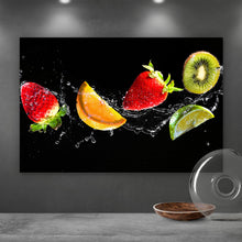 Lade das Bild in den Galerie-Viewer, Spannrahmenbild Frische Früchte Querformat
