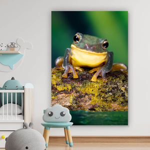 Spannrahmenbild Frosch Smile Hochformat