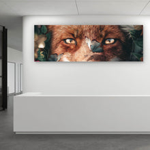 Lade das Bild in den Galerie-Viewer, Aluminiumbild gebürstet Fuchs im Blütenwald Panorama
