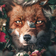 Lade das Bild in den Galerie-Viewer, Acrylglasbild Fuchs im Blütenwald Quadrat
