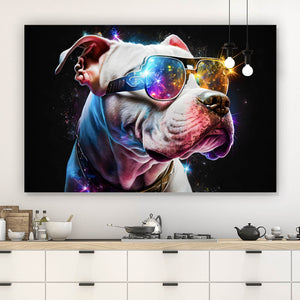 Poster Galaktischer Fantasie Hund Querformat