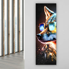 Lade das Bild in den Galerie-Viewer, Aluminiumbild Galaktischer Fantasie Wolf Panorama Hoch
