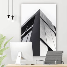 Lade das Bild in den Galerie-Viewer, Aluminiumbild gebürstet Gebäude Moderne Architektur Hochformat
