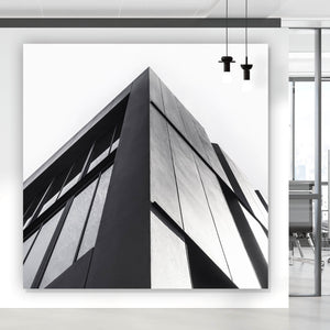 Aluminiumbild gebürstet Gebäude Moderne Architektur Quadrat