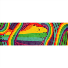 Lade das Bild in den Galerie-Viewer, Acrylglasbild Geballte Faust Regenbogenfarben Panorama
