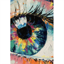 Lade das Bild in den Galerie-Viewer, Spannrahmenbild Gemälde Abstraktes Auge Hochformat
