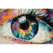 Lade das Bild in den Galerie-Viewer, Acrylglasbild Gemälde Abstraktes Auge Querformat
