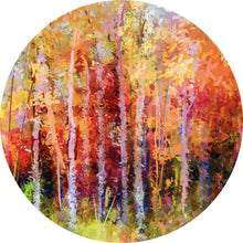 Lade das Bild in den Galerie-Viewer, Aluminiumbild Gemälde Bunte Herbstlandschaft Kreis
