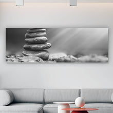 Lade das Bild in den Galerie-Viewer, Aluminiumbild Gestapelte Steine Panorama
