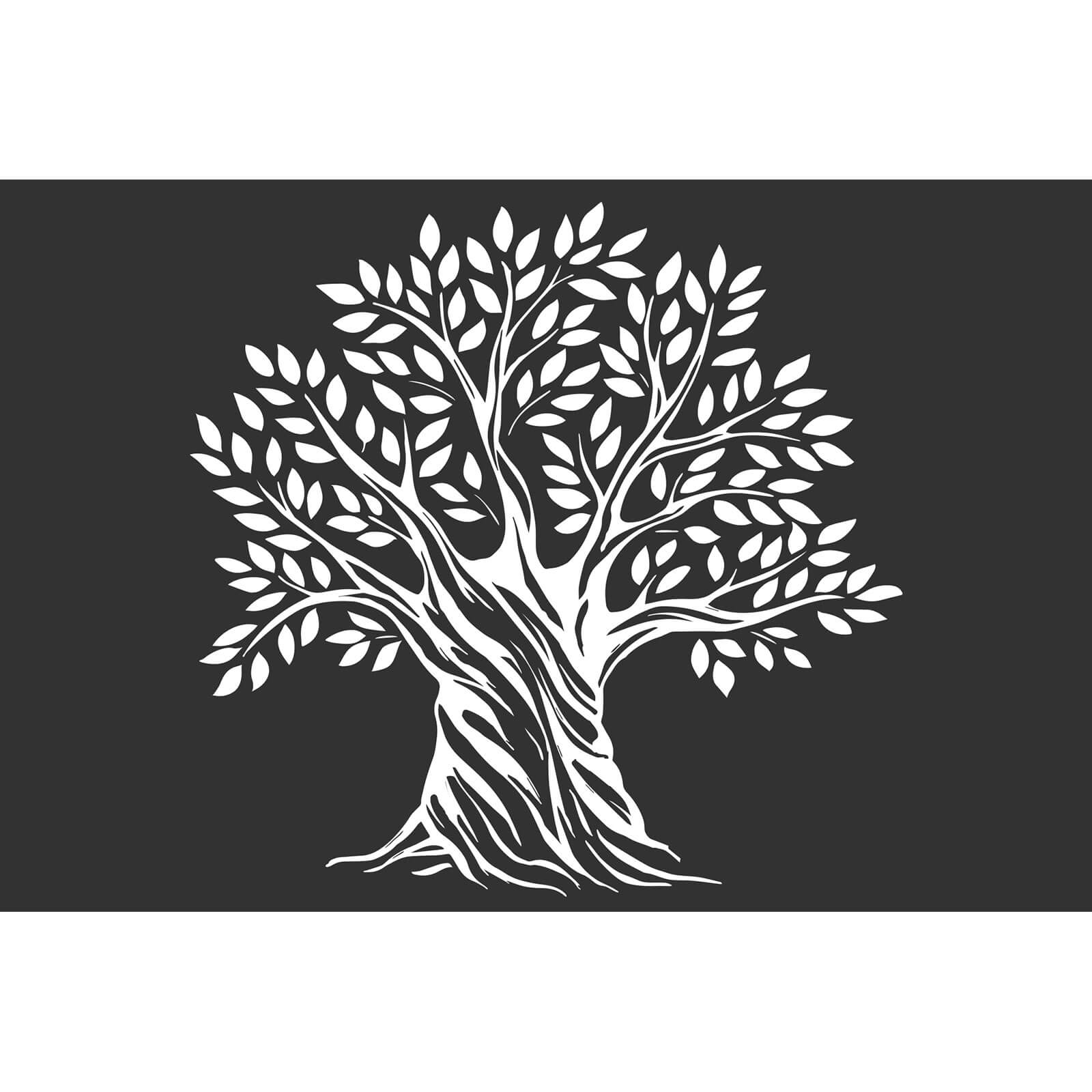 Poster Gezeichneter Olivenbaum im Querformat, Aufhängefertig &  Versandkostenfrei – Wandguru