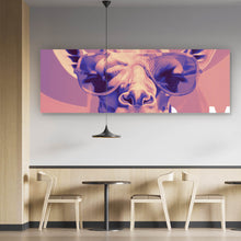 Lade das Bild in den Galerie-Viewer, Leinwandbild Giraffe Smile Modern Art Panorama
