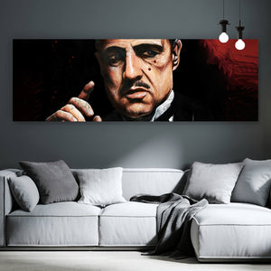 Spannrahmenbild Godfather der Pate Portrait Panorama