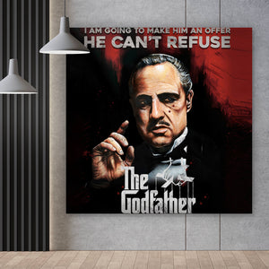 Poster Godfather der Pate Portrait Quadrat
