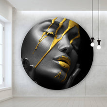 Lade das Bild in den Galerie-Viewer, Aluminiumbild Golden Face Kreis
