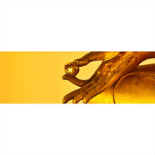 Lade das Bild in den Galerie-Viewer, Acrylglasbild Goldene Buddha Hand Panorama
