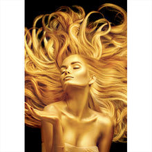 Lade das Bild in den Galerie-Viewer, Leinwandbild Goldene Frau No.1 Hochformat
