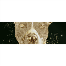 Lade das Bild in den Galerie-Viewer, Leinwandbild Goldener Hund Digital Art Panorama
