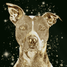 Lade das Bild in den Galerie-Viewer, Aluminiumbild Goldener Hund Digital Art Quadrat
