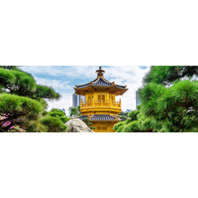 Lade das Bild in den Galerie-Viewer, Aluminiumbild Goldener Pavillion Hongkong Panorama
