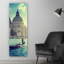Lade das Bild in den Galerie-Viewer, Spannrahmenbild Gondel in Venedig Panorama Hoch
