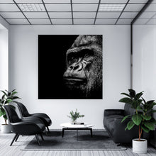 Lade das Bild in den Galerie-Viewer, Spannrahmenbild Gorilla Porträt Quadrat
