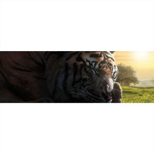 Lade das Bild in den Galerie-Viewer, Poster Großer Tiger mit Frau Panorama
