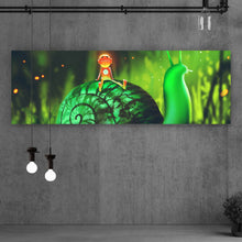 Lade das Bild in den Galerie-Viewer, Poster Grüne Schnecke mit Roboter Panorama
