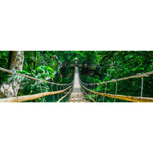 Lade das Bild in den Galerie-Viewer, Leinwandbild Hängebrücke im Dschungel Panorama
