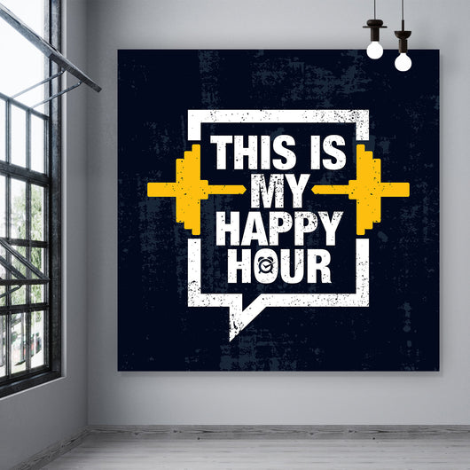 Aluminiumbild gebürstet Happy Hour Quadrat